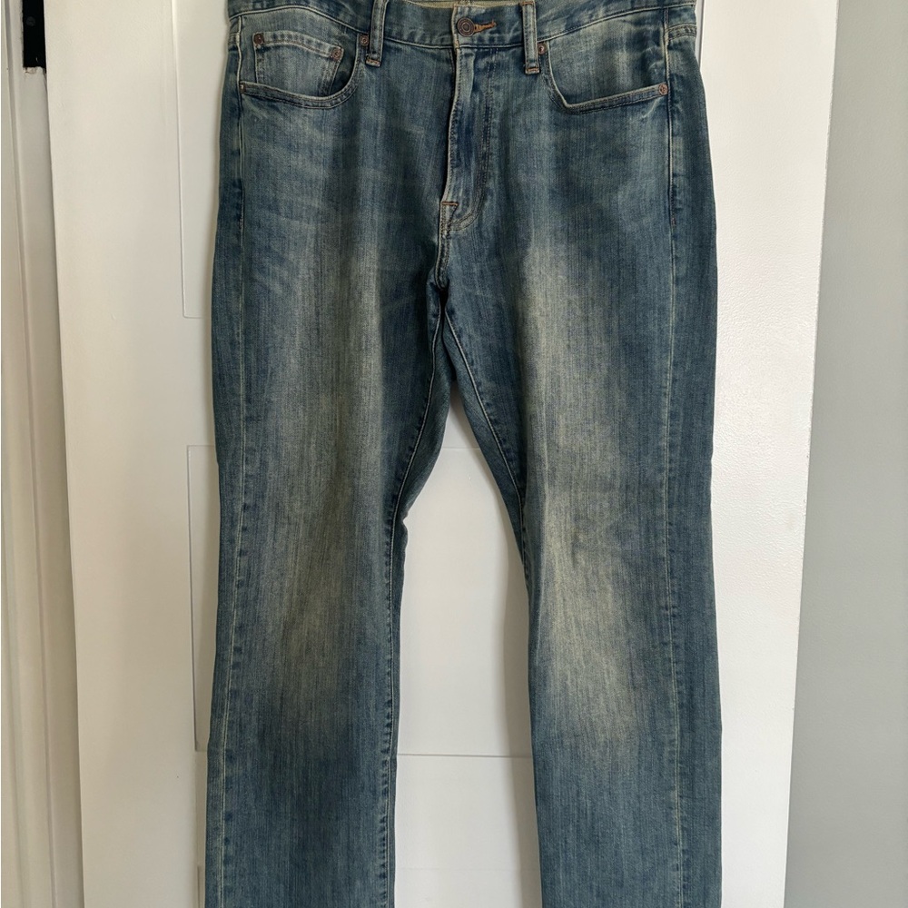 Men’s Lucky Jeans 410 Athletic Slim 32/30, whiskering medium wash Candiani denim